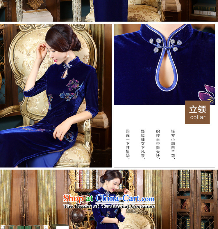 The pro-am 2015 autumn large new moms with Kim scouring pads wedding-dress daily improved long cheongsam dress dresses in long-sleeved 2XL Photo, prices, brand platters! The elections are supplied in the national character of distribution, so action, buy now enjoy more preferential! As soon as possible.