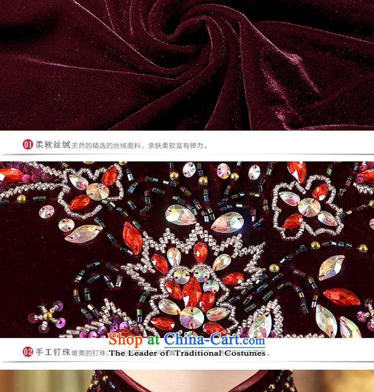 The pro-am wedding dress code load mother Kim large velvet cheongsam dress in the autumn of 2015, the new Elderly wedding dresses in short-sleeved) female 3XL picture, prices, brand platters! The elections are supplied in the national character of distribution, so action, buy now enjoy more preferential! As soon as possible.