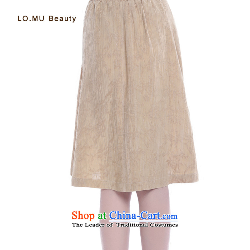 In spring and autumn 2015 New Child China wind ethnic retro cotton linen girls body skirt performances skirt army green 135cm(9 code ),LO.MU beauty,,, shopping on the Internet