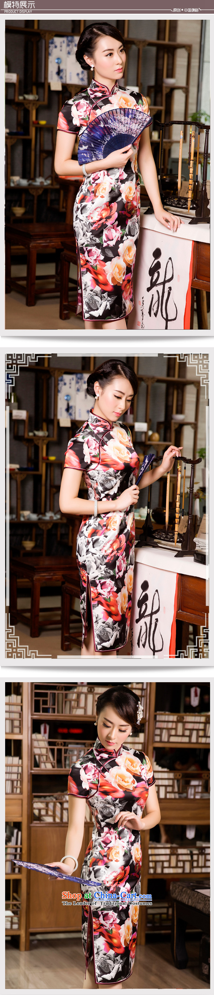 The Wu female red autumn 2015 new moms with everyday women cheongsam in long retro cheongsam dress dresses dark red L picture, prices, brand platters! The elections are supplied in the national character of distribution, so action, buy now enjoy more preferential! As soon as possible.