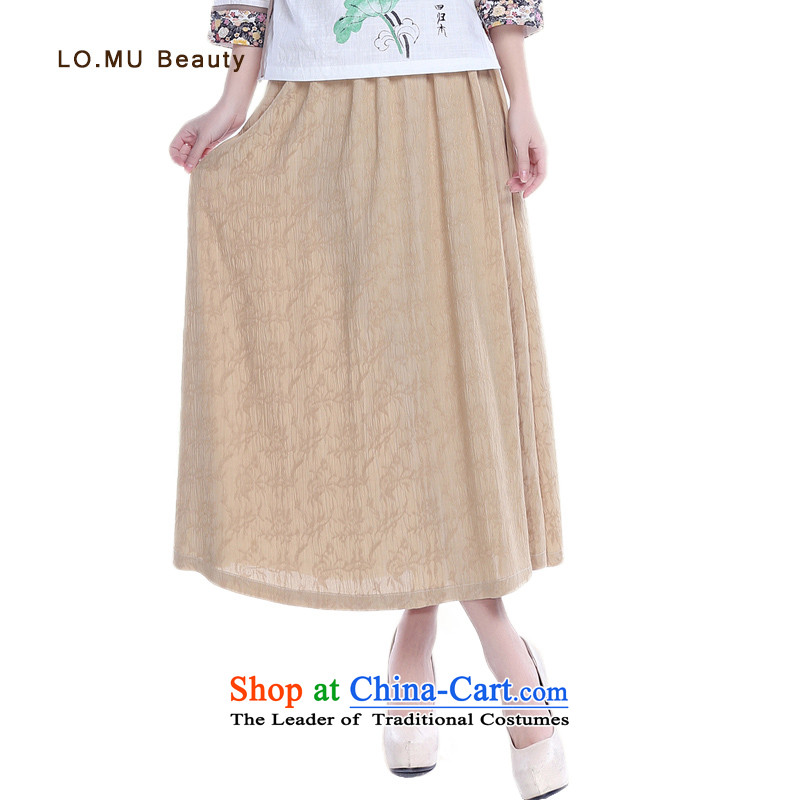 2015 new literary aura body skirt cotton linen ethnic retro long skirt large black dress children s code ,LO.MU black skirt beauty,,, shopping on the Internet