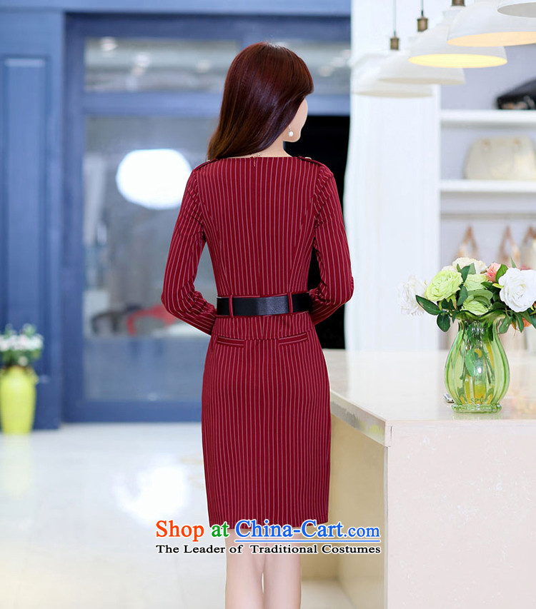 A new autumn 2015 媤 decorated in stylish improved graphics thin stripes temperament, day-to-day long-sleeved vocational cheongsam dress black L picture, prices, brand platters! The elections are supplied in the national character of distribution, so action, buy now enjoy more preferential! As soon as possible.