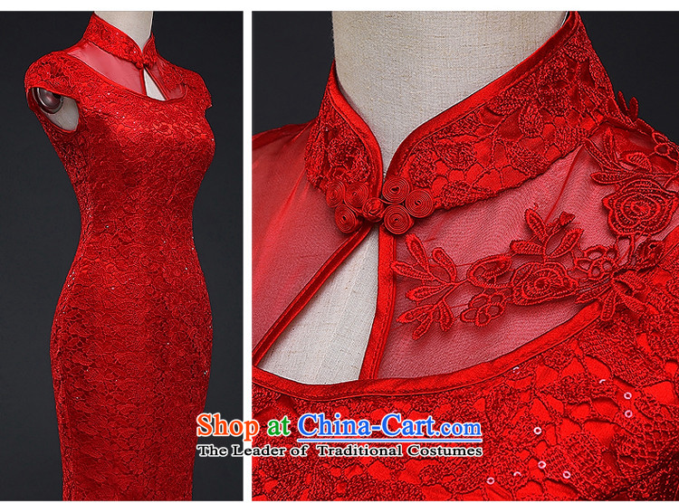 Hillo XILUOSHA) Lisa (qipao upscale married bride qipao retro bows services lace wedding dresses dress Chinese New Year 2015 Red XL Photo, prices, brand platters! The elections are supplied in the national character of distribution, so action, buy now enjoy more preferential! As soon as possible.