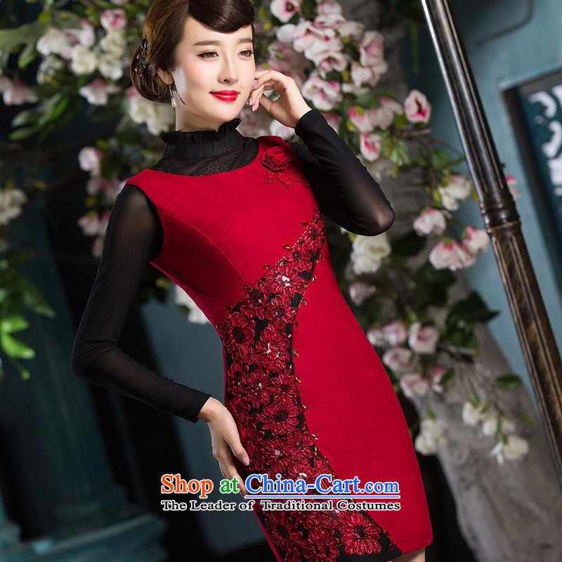 Eason Chan point cheongsam dress 2015 new warm winter clothing a stylish evening dresses chinese black , L, Eason Chan point , , , shopping on the Internet