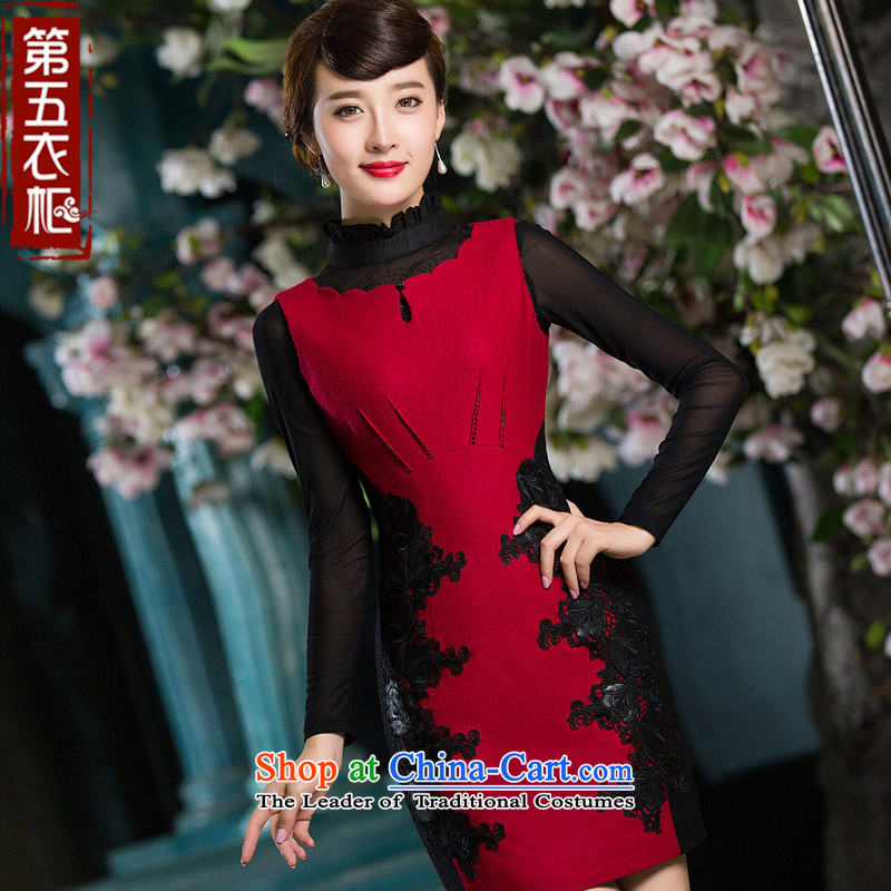 Eason Chan point cheongsam dress 2015 new winter Chinese embroidery Sau San Tong load of ethnic Chinese dress in red , L, Eason Chan point , , , shopping on the Internet
