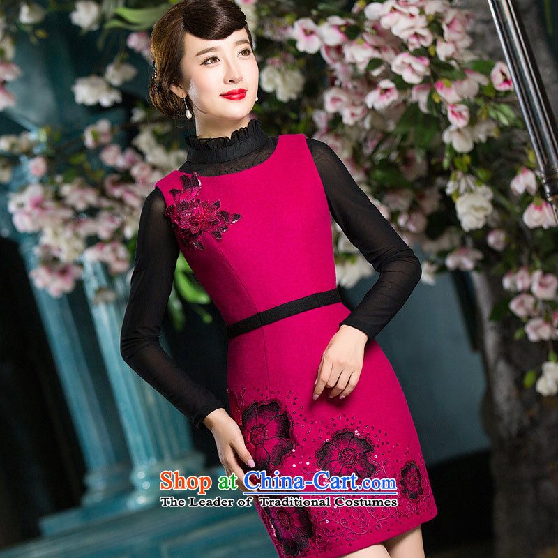 Eason Chan point cheongsam dress 2015 new winter round-neck collar gross national wind daily dresses? The Red XXL, Eason Chan point , , , shopping on the Internet