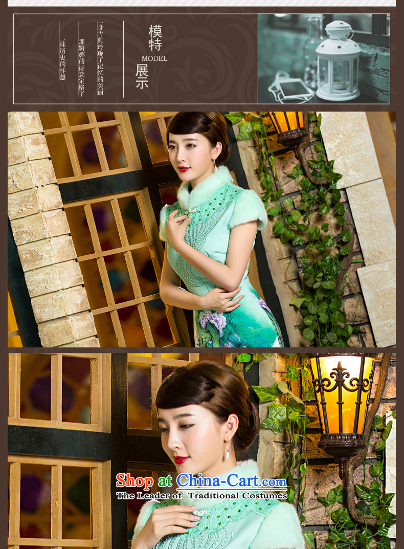 Eason Chan point cheongsam dress 2015 new winter clothing stylish Chinese Sau San Tong replacing girls daily folder cotton wool collar qp light green XL Photo, prices, brand platters! The elections are supplied in the national character of distribution, so action, buy now enjoy more preferential! As soon as possible.