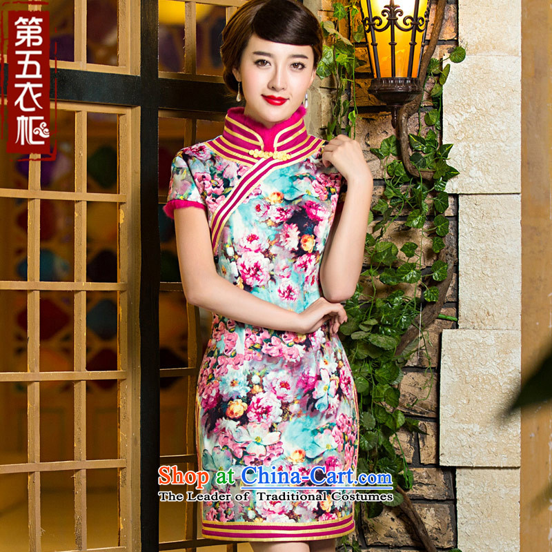 Eason Chan point folder cotton 2015 new winter wind Tang Dynasty Chinese nation for female daily qipao gross skirt the red S, Eason Chan point , , , shopping on the Internet