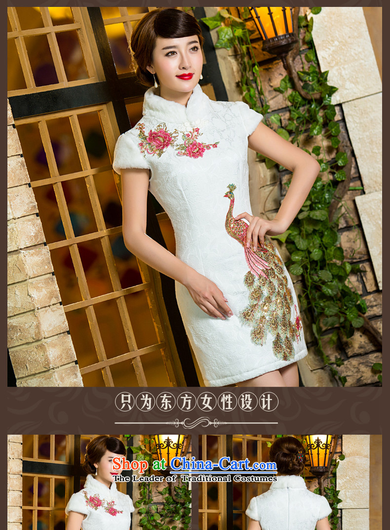 Eason Chan point winter folder cotton 2015 New Stylish retro short of Chinese lady daily Tang dynasty white S pictures qipao skirts, prices, brand platters! The elections are supplied in the national character of distribution, so action, buy now enjoy more preferential! As soon as possible.