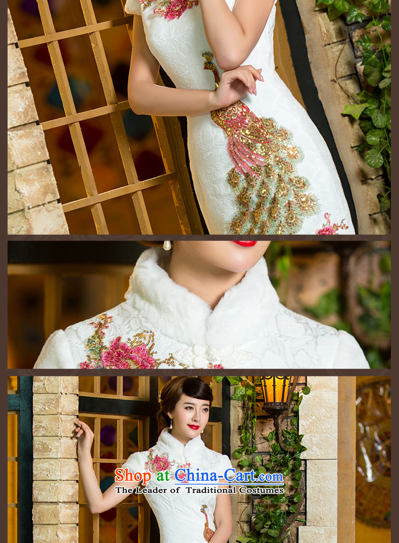 Eason Chan point winter folder cotton 2015 New Stylish retro short of Chinese lady daily Tang dynasty white S pictures qipao skirts, prices, brand platters! The elections are supplied in the national character of distribution, so action, buy now enjoy more preferential! As soon as possible.