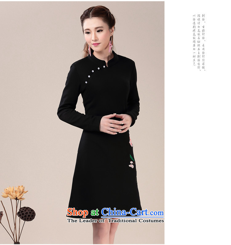 Andro Ya Chun cheongsam dress Ms. improved graphics thin Sau San long-sleeved forming the dresses black M picture, prices, brand platters! The elections are supplied in the national character of distribution, so action, buy now enjoy more preferential! As soon as possible.