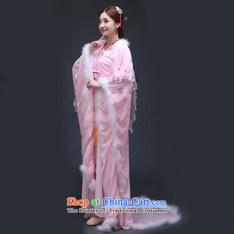 Time Syria warm winter clothing fairies replacing purple costume Tang Dynasty Han-gliding ancient costumes princess cosplay costumes tail skirt clothes, Syria has been pressed time pink shopping on the Internet