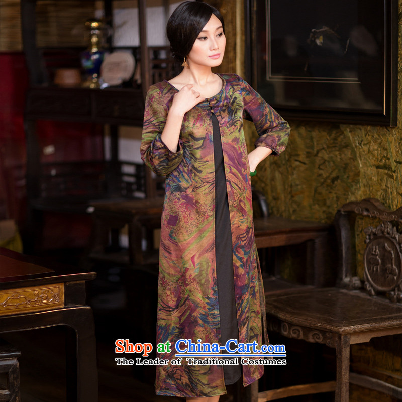 Chinese communities in spring and autumn classic for women in the long Spring and Autumn cheongsam look with long-sleeved jacket coat XXXL, suit China temperament Sau San-Classic (HUAZUJINGDIAN) , , , shopping on the Internet