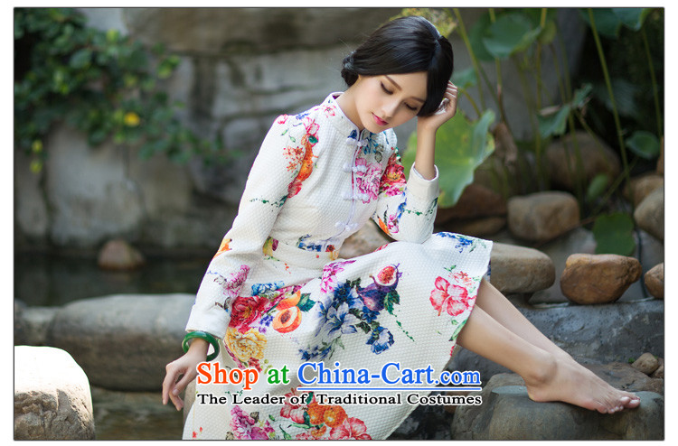 Chinese New Year 2015 classic ethnic autumn day-to-day long-sleeved qipao Ms. dresses improved stylish Sau San China wind suit S picture, prices, brand platters! The elections are supplied in the national character of distribution, so action, buy now enjoy more preferential! As soon as possible.