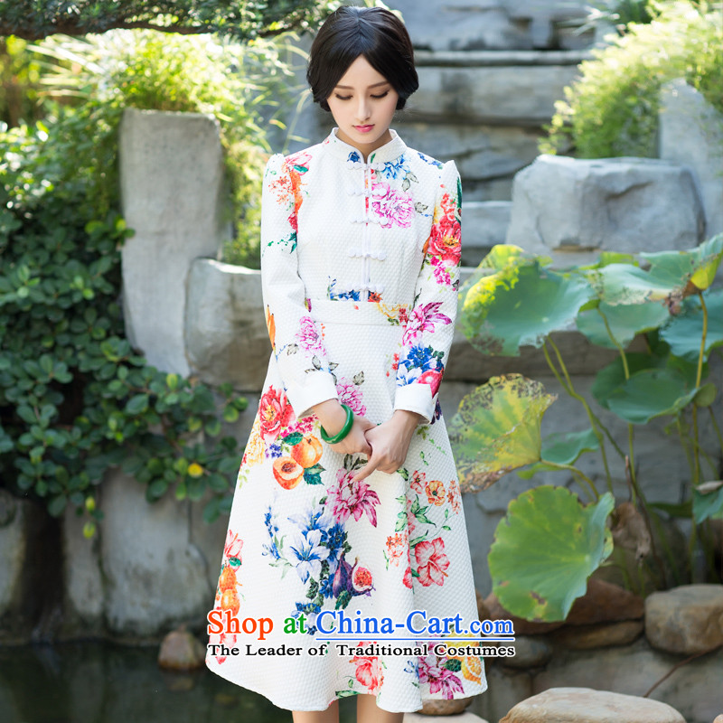 Chinese New Year 2015 classic ethnic autumn day-to-day long-sleeved qipao Ms. dresses improved stylish Sau San China wind suit S, China Ethnic Classic (HUAZUJINGDIAN) , , , shopping on the Internet