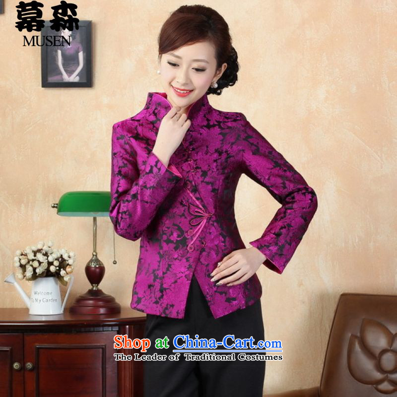 The sum? of the 2015 autumn and winter coats tray clip retro Ms. stylish female Sau San Tong replacing rose red?M