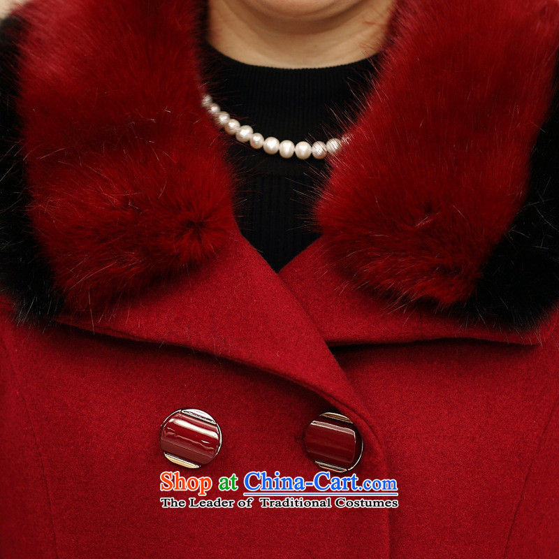 The Secretary for Health concerns of older * Large shop code thick a fall and winter jackets MOM pack cashmere overcoat so gross middle-aged female woolen coat 2XL, red and involved (rvie.) , , , shopping on the Internet