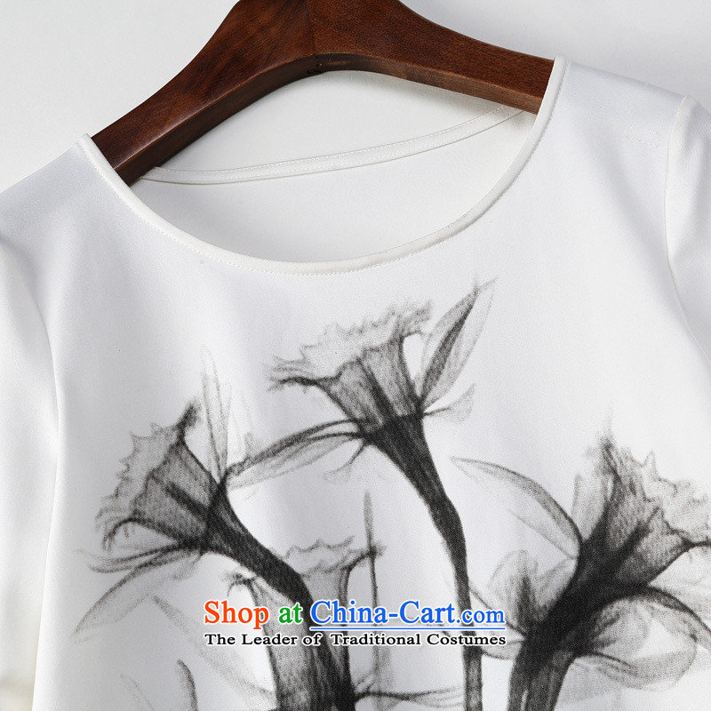 The Secretary for Health Concerns shop * European site autumn and winter new women's western modern, unobtrusive styling stamp Sau San wild white T-shirt , L, and involved (rvie.) , , , shopping on the Internet