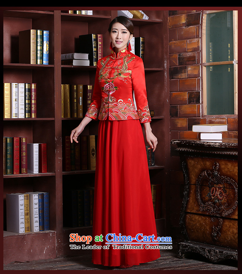 Noritsune bride 2015 autumn and winter New Men's wedding dresses costume show groups to serve the bride and groom marriage red cheongsam dress Sau Wo Men's Shirt + services for women M picture, prices, brand platters! The elections are supplied in the national character of distribution, so action, buy now enjoy more preferential! As soon as possible.