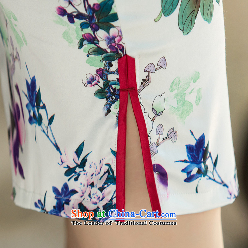 The cross-sa data code 2015 retro improvement in the autumn of qipao cheongsam dress long new president in cuff cheongsam dress SZ3M012 picture color 2 S, improving cross-sa , , , shopping on the Internet