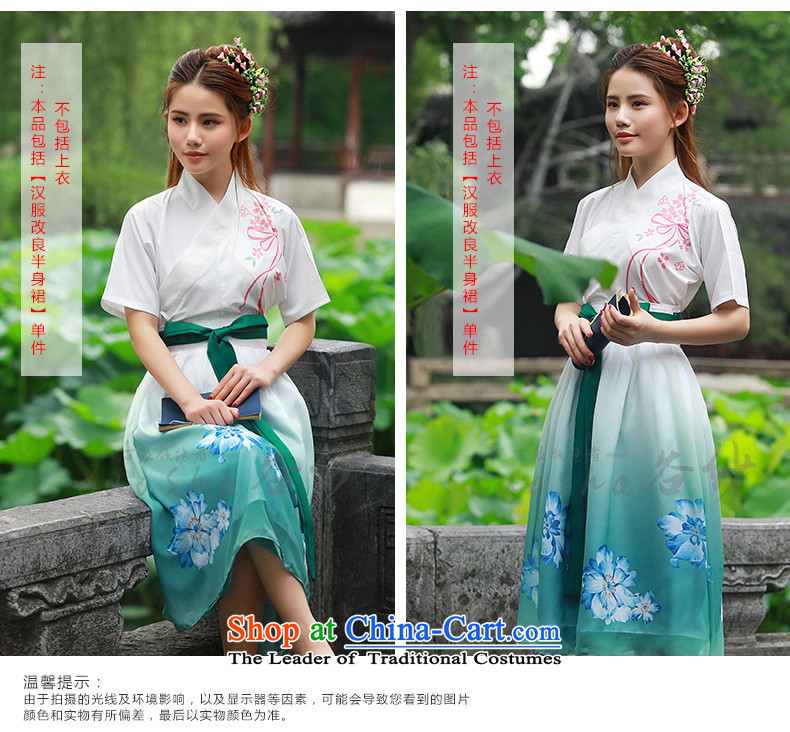 Time of daily new 2015 Syria traditional woman Han-improved body skirt spring, summer, autumn and Chinese ink painting Han elements recommended green shirt skirts and pictures, prices, brand platters! The elections are supplied in the national character of distribution, so action, buy now enjoy more preferential! As soon as possible.