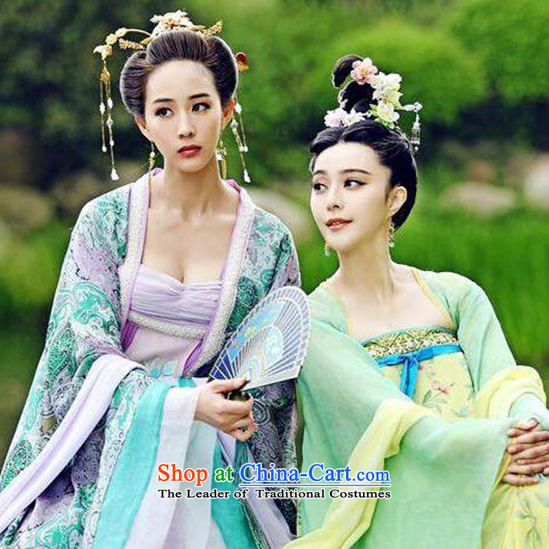  The new 2015 Syria hour movie version Wu Xu Hui of the same costume photo building photography subject ancient clothing you can multi-select attributes by using the girl child princess light green dress costume light yellow photo building are suitable fo