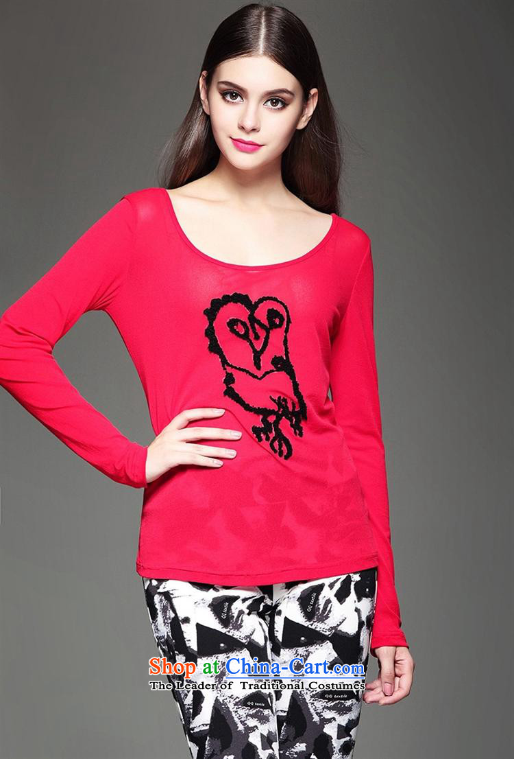 Orange Tysan * European site autumn and winter female new stylish animal stamp Sau San video stereo thin red T-shirt M picture, prices, brand platters! The elections are supplied in the national character of distribution, so action, buy now enjoy more preferential! As soon as possible.