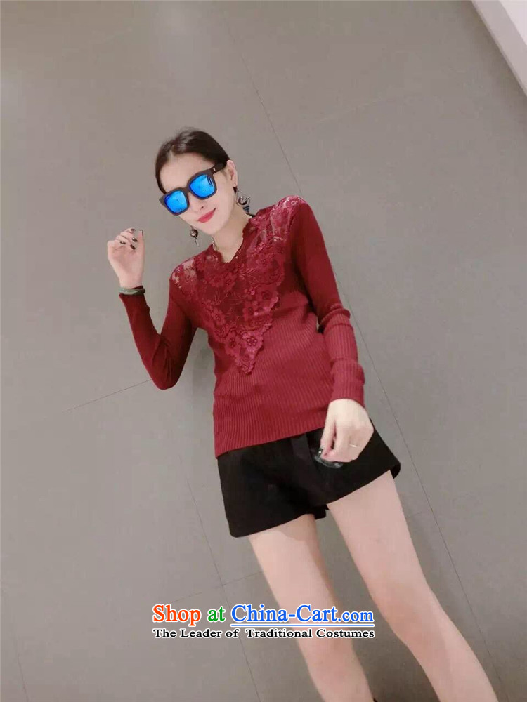 Mano-hwan won women 2015 Autumn edition new products v-neck long-sleeved small fluoroscopy lace spell checker shirt knitwear gray are code pictures, prices, brand platters! The elections are supplied in the national character of distribution, so action, buy now enjoy more preferential! As soon as possible.