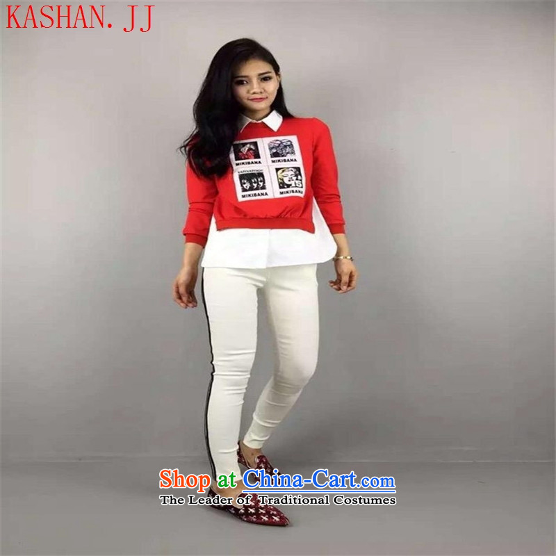 Mano-hwan's European Women 2015 Autumn site new shirt + long-sleeved sweater irregular stylish two piece black S Card (KASHAN.JJ bandying Susan Sarandon) , , , shopping on the Internet