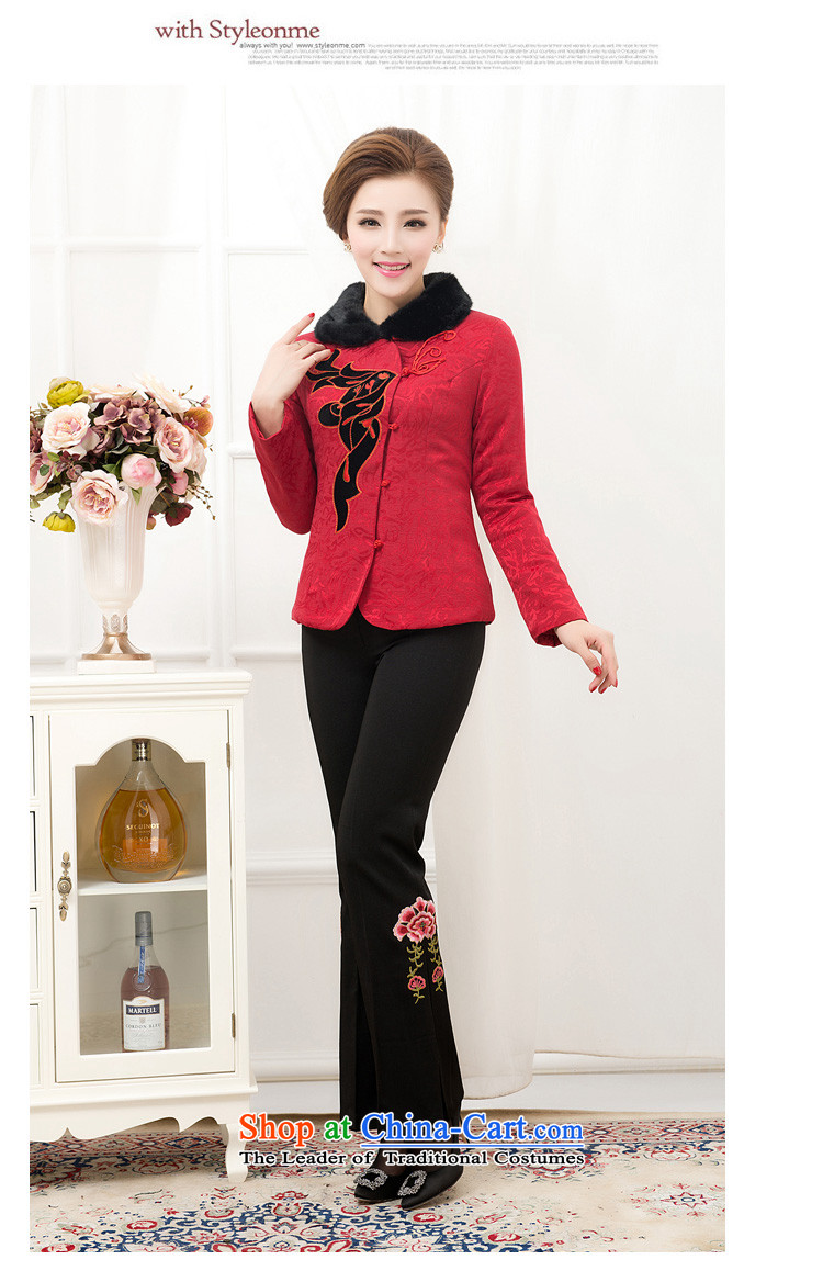 Long-sleeved black butterfly autumn and winter female hotel reception cashiers uniforms tea house art Tang red shirts) (XL Photo, prices, brand platters! The elections are supplied in the national character of distribution, so action, buy now enjoy more preferential! As soon as possible.
