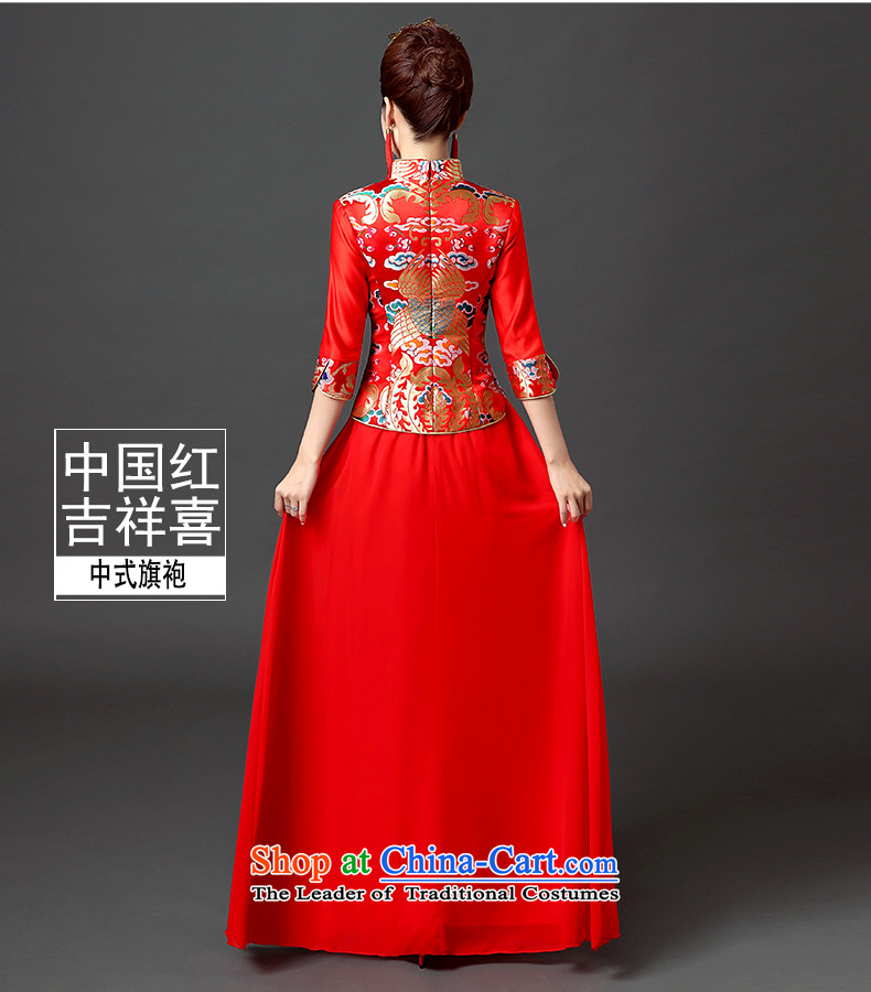 Rain-sang yi 2015 autumn and winter new wedding dresses long retro red Chinese qipao collar marriages bows services QP560 RED S picture, prices, brand platters! The elections are supplied in the national character of distribution, so action, buy now enjoy more preferential! As soon as possible.