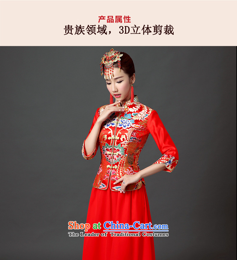 Rain-sang yi 2015 autumn and winter new wedding dresses long retro red Chinese qipao collar marriages bows services QP560 RED S picture, prices, brand platters! The elections are supplied in the national character of distribution, so action, buy now enjoy more preferential! As soon as possible.
