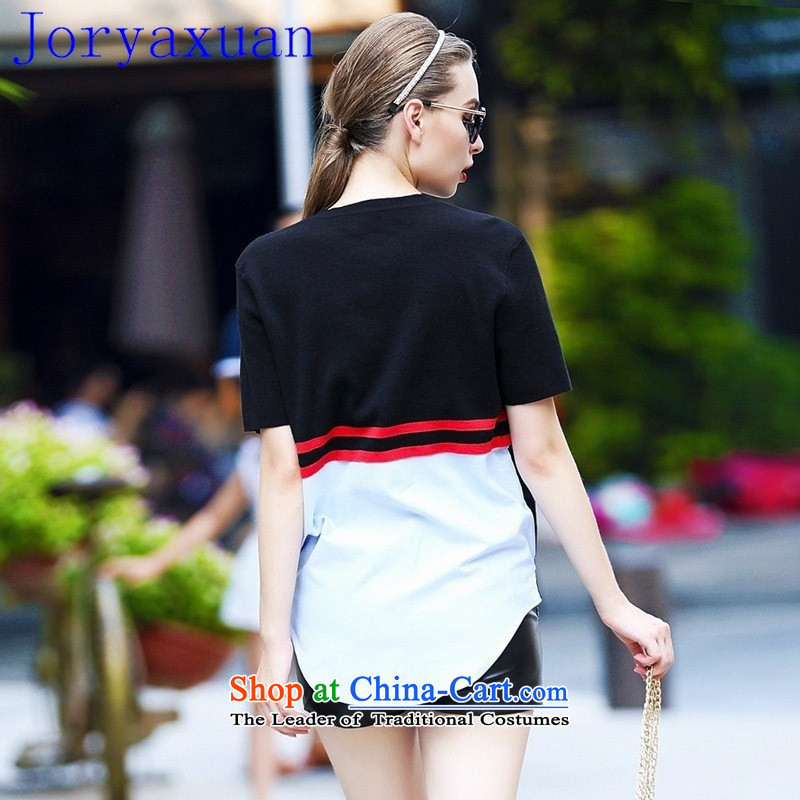 Deloitte Touche Tohmatsu fine shops Western Couture fashion early autumn 2015 new products large relaxd elegance back on the red stripes spell color S Cheuk-yan xuan ya (joryaxuan) , , , shopping on the Internet