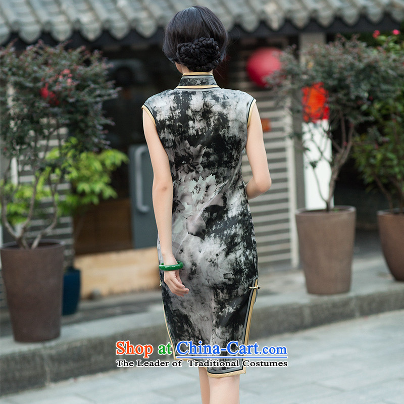 Chinese classic 2015 Autumn load ethnic Chinese silk the improvement of even the shoulder cheongsam dress suit XXXL, retro Ms. Sau San Hwa-Classic (HUAZUJINGDIAN) , , , shopping on the Internet
