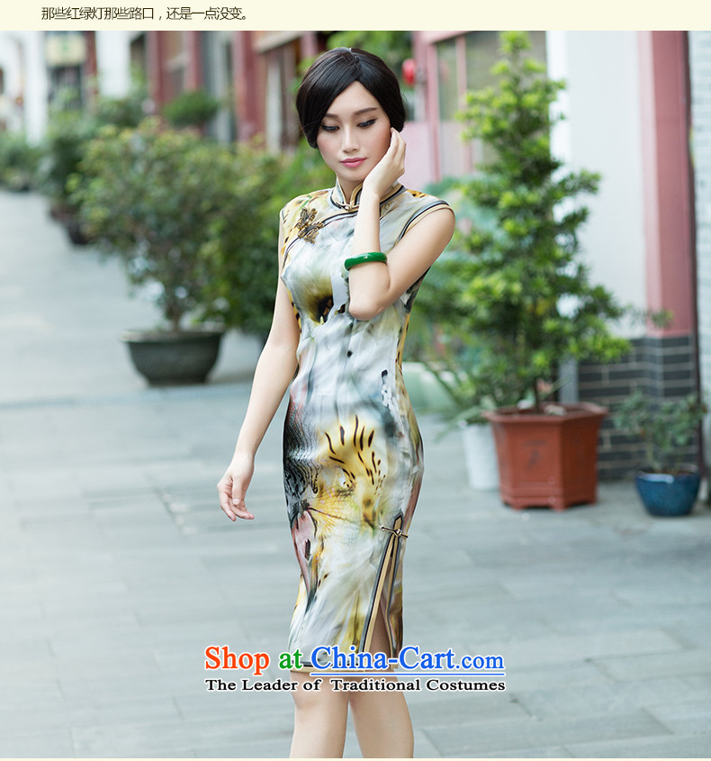 China Silk Euro-classic root yarn, stylish cheongsam dress decorated in video thin autumn improved classy Suit M picture, prices, brand platters! The elections are supplied in the national character of distribution, so action, buy now enjoy more preferential! As soon as possible.