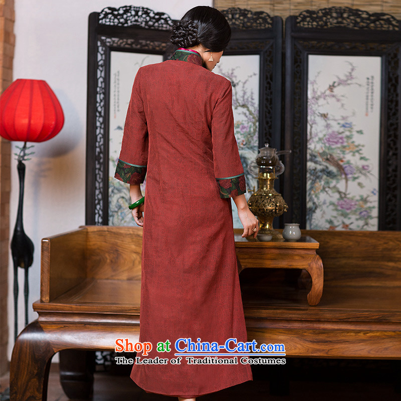 Chinese classic 2015 Autumn load-tang gown, with improved China wind cheongsam silk incense cloud yarn long jacket, suit XL, China Ethnic Classic (HUAZUJINGDIAN) , , , shopping on the Internet