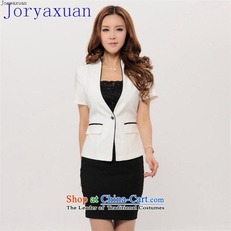 Deloitte Touche Tohmatsu trade shop in spring and summer new women's short-sleeve packaged bank office reception foremen of the trousers stylish white + Western dress M Cheuk-yan xuan ya (joryaxuan) , , , shopping on the Internet