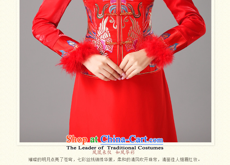 Marriages cheongsam dress tslyzm wedding services retro 2015 Chinese bows new autumn and winter long-sleeved autumn long) Red S picture, prices, brand platters! The elections are supplied in the national character of distribution, so action, buy now enjoy more preferential! As soon as possible.