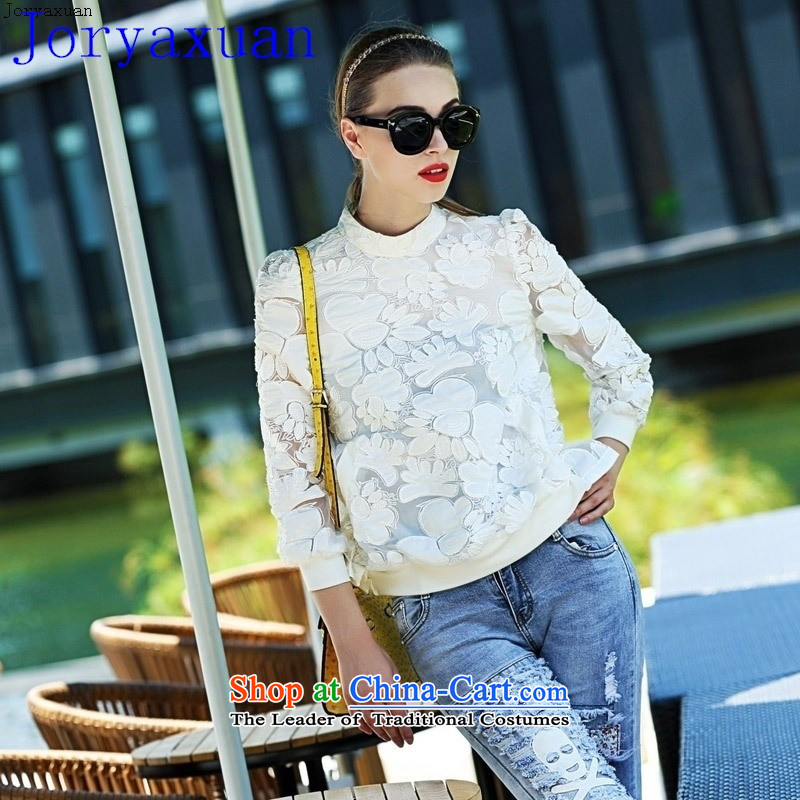 Deloitte Touche Tohmatsu trade shop women fall new Europe and the Sleek and Sexy put engraving embroidered clothes White XL white L, Zhou Xuan Ya (joryaxuan) , , , shopping on the Internet