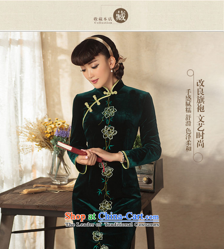 A Pinwheel Without Wind Miriam Yeung Ying 2015 Yat new long-sleeved retro arts embroidery autumn day-to-day, scouring pads qipao improved skirt Doi green L picture, prices, brand platters! The elections are supplied in the national character of distribution, so action, buy now enjoy more preferential! As soon as possible.
