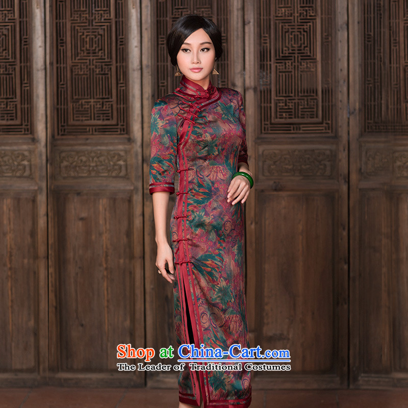 Chinese Classic autumn stylish improvements Serb daily silk yarn in the cloud of incense sleeve length of Qipao Chinese antique dresses suit - pre-sale 15 days , M, China Ethnic Classic (HUAZUJINGDIAN) , , , shopping on the Internet