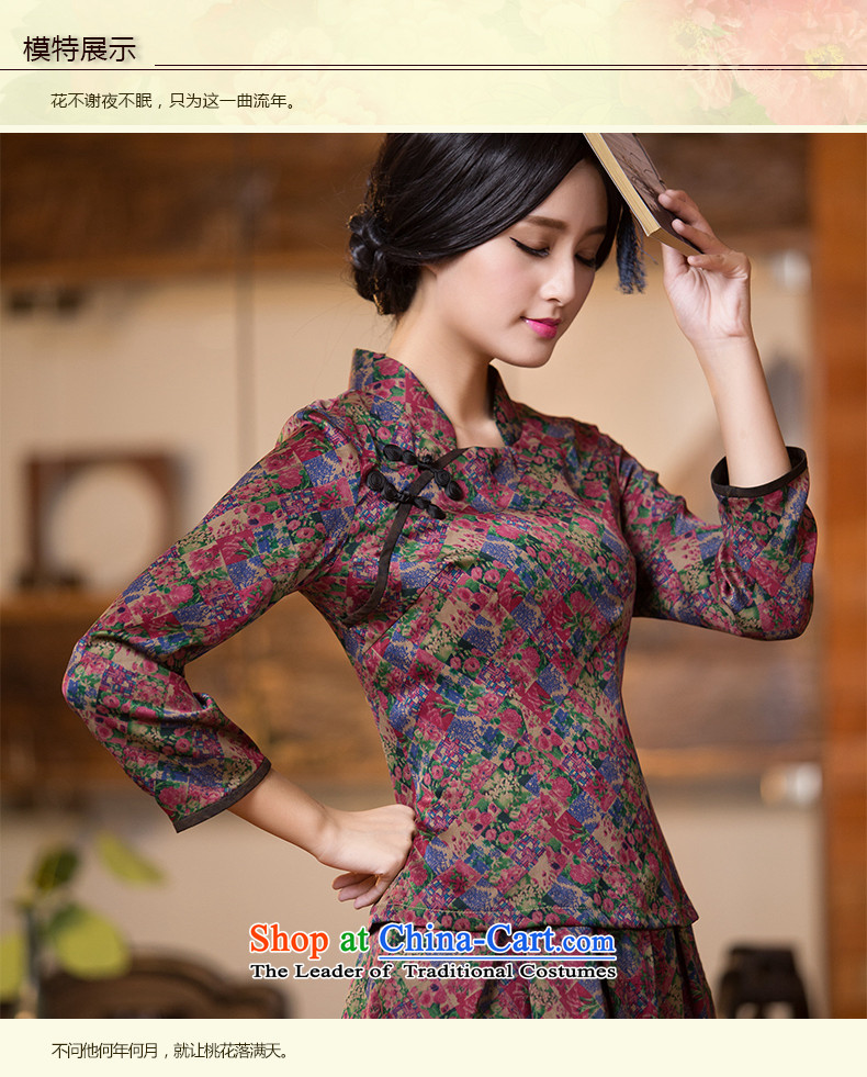 China Ethnic classic silk Heung-cloud Tang dynasty yarn Han-qipao T-shirt, Spring and Autumn Chinese Women's improved replacing kit shirt + skirts M picture, prices, brand platters! The elections are supplied in the national character of distribution, so action, buy now enjoy more preferential! As soon as possible.