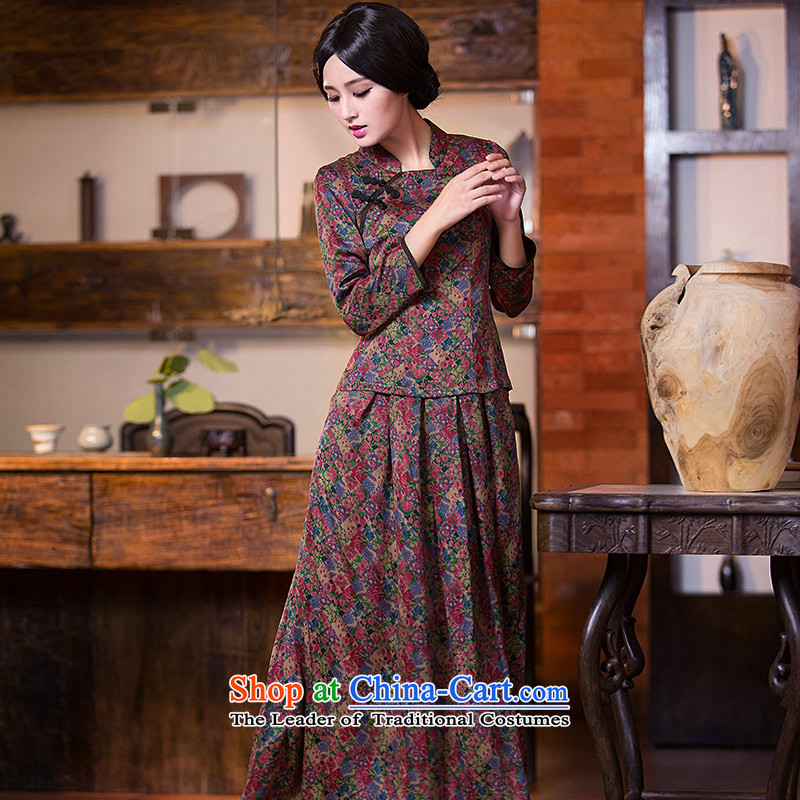 China Ethnic classic silk Heung-cloud Tang dynasty yarn Han-qipao T-shirt, Spring and Autumn Chinese Women's improved replacing kit shirt + skirts , M, China Ethnic Classic (HUAZUJINGDIAN) , , , shopping on the Internet