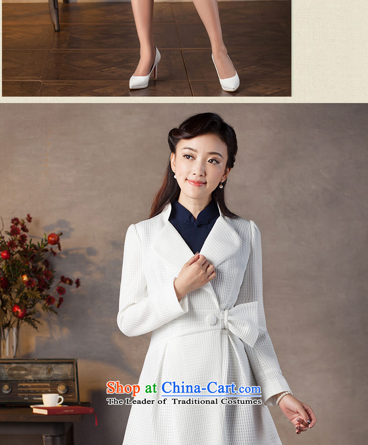 A Pinwheel Without Wind Yat Jade 2015 new products in the retro waist ethnic improved long long-sleeved Ms. Qiu jackets fine white M picture, prices, brand platters! The elections are supplied in the national character of distribution, so action, buy now enjoy more preferential! As soon as possible.
