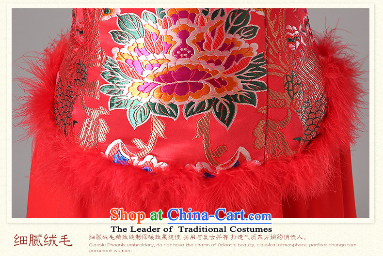 Toasting champagne bride services tslyzm Qipao Length of 2015 New improved autumn and winter embroidery red back to the door to the skirt dress red S picture, prices, brand platters! The elections are supplied in the national character of distribution, so action, buy now enjoy more preferential! As soon as possible.