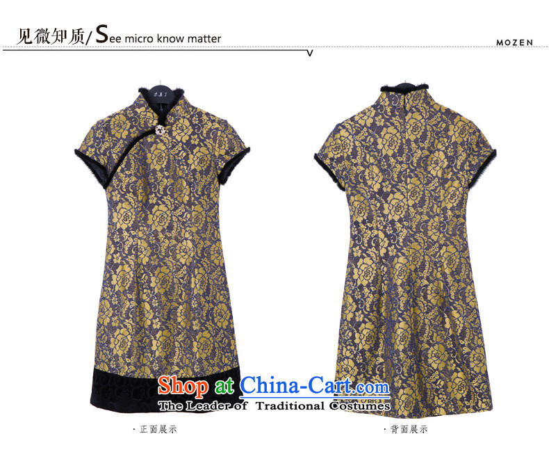 The nostalgia for the improvement of wood really folder for winter 2015 Cotton qipao new ethnic Chinese cheongsam dress 43059 Tang dynasty 13 yellow S picture, prices, brand platters! The elections are supplied in the national character of distribution, so action, buy now enjoy more preferential! As soon as possible.