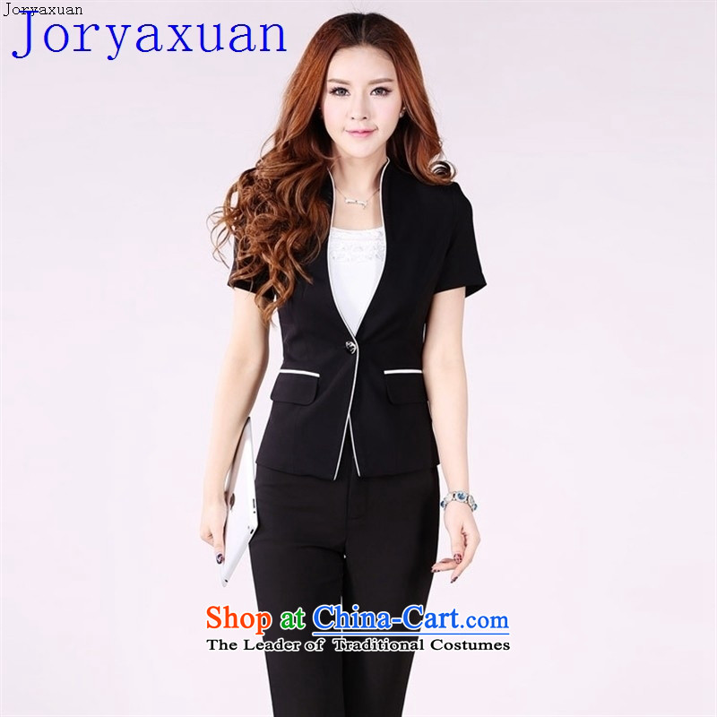 Deloitte Touche Tohmatsu trade shop in spring and summer new women's short-sleeve packaged bank office reception foremen of the trousers stylish black XL, Love Yan (axbaby Bebe) , , , shopping on the Internet