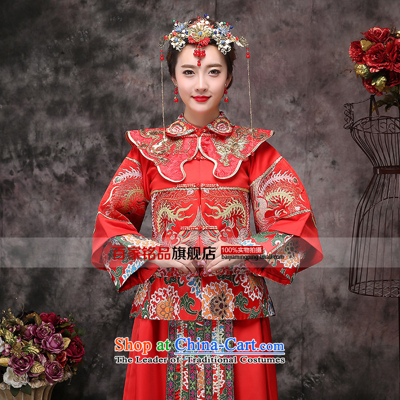 2015 New Sau Wo serving Chinese style wedding dresses-soo drink service bridal kimono gets married Yi Feng use red autumn S picture, prices, brand platters! The elections are supplied in the national character of distribution, so action, buy now enjoy more preferential! As soon as possible.
