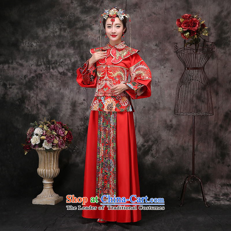 2015 New Sau Wo serving Chinese style wedding dresses-soo drink service bridal kimono gets married Yi Feng use red autumn S, hundreds of Ming products , , , shopping on the Internet
