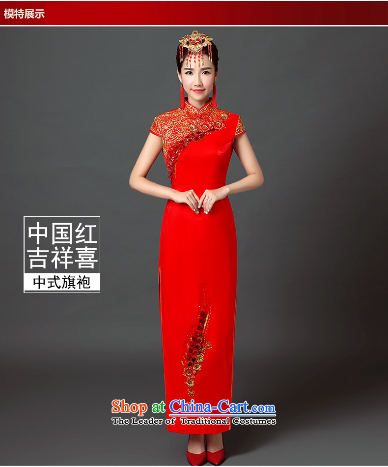 Rain Coat 2015 autumn is the new Chinese bows services marriages long dress code video thin beauty large red qipao QP551 RED XL Photo, prices, brand platters! The elections are supplied in the national character of distribution, so action, buy now enjoy more preferential! As soon as possible.